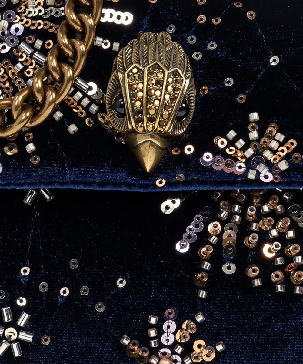 Borsa Velvet Mini Kensington KURT GEIGER Donna - Blue