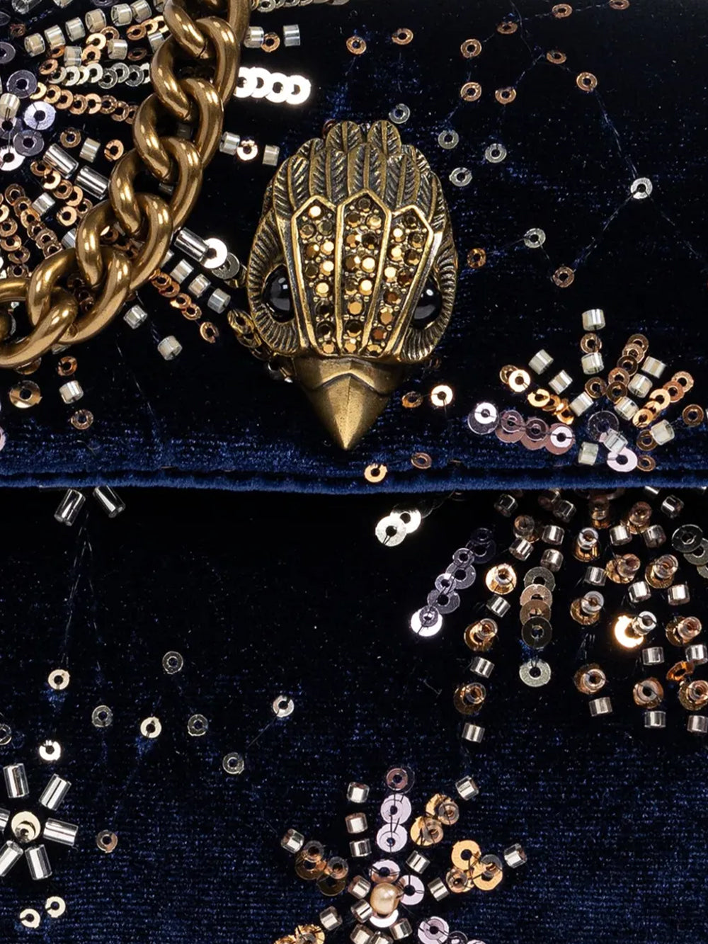 Borsa Velvet Mini Kensington KURT GEIGER Donna - Blue