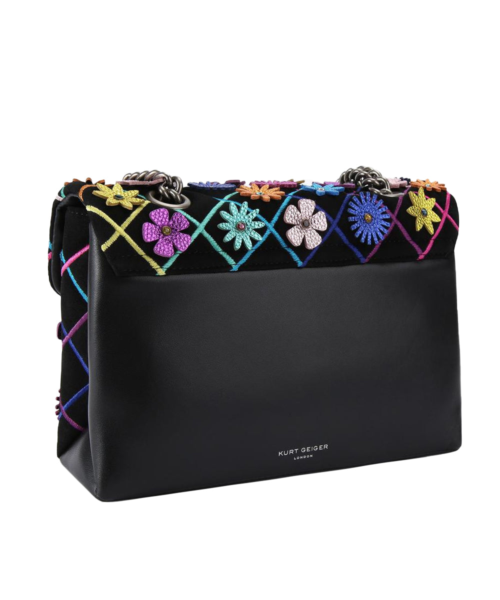 Borsa Kensington Flowers KURT GEIGER Donna - Nero