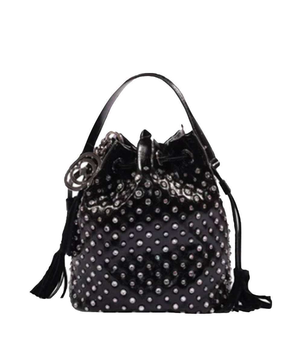 Borsa Andromeda Shiny Bucket LA CARRIE Donna - Nero