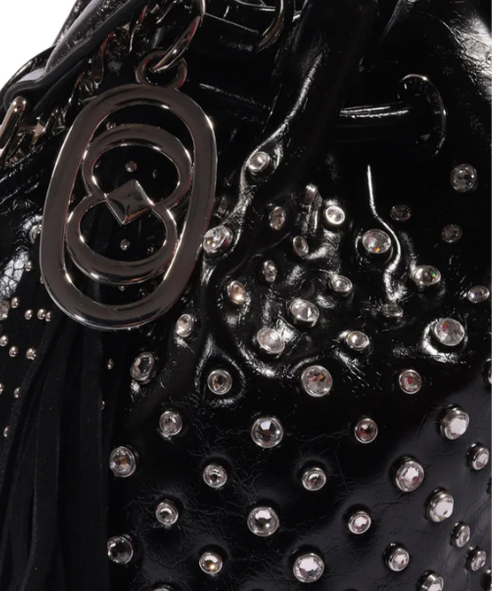 Borsa Andromeda Shiny Bucket LA CARRIE Donna - Nero