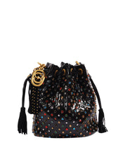 Borsa Andromeda Shiny Bucket LA CARRIE Donna - Nero