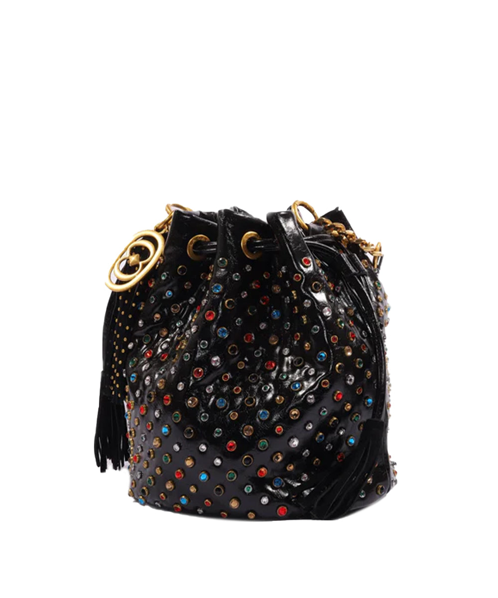 Borsa Andromeda Shiny Bucket LA CARRIE Donna - Nero