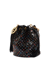 Borsa Andromeda Shiny Bucket LA CARRIE Donna - Nero