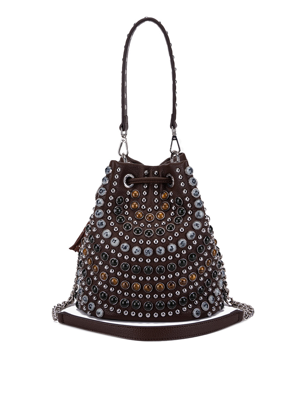 Borsa Andromeda Stones Bucket LA CARRIE Donna - Marrone