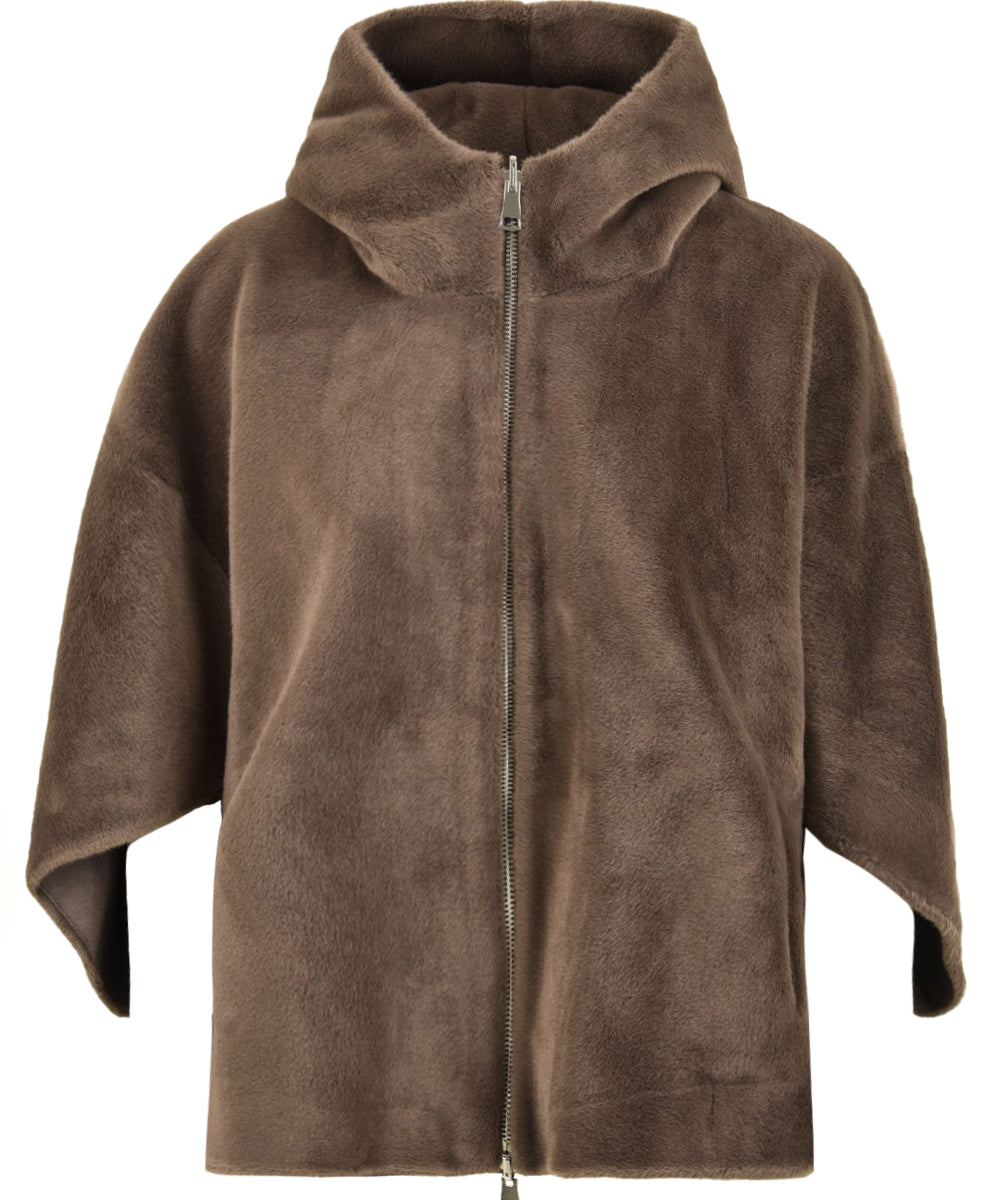 Giubbotto reversibile Cape Poly Mink LOU ANDREA Donna - Marrone