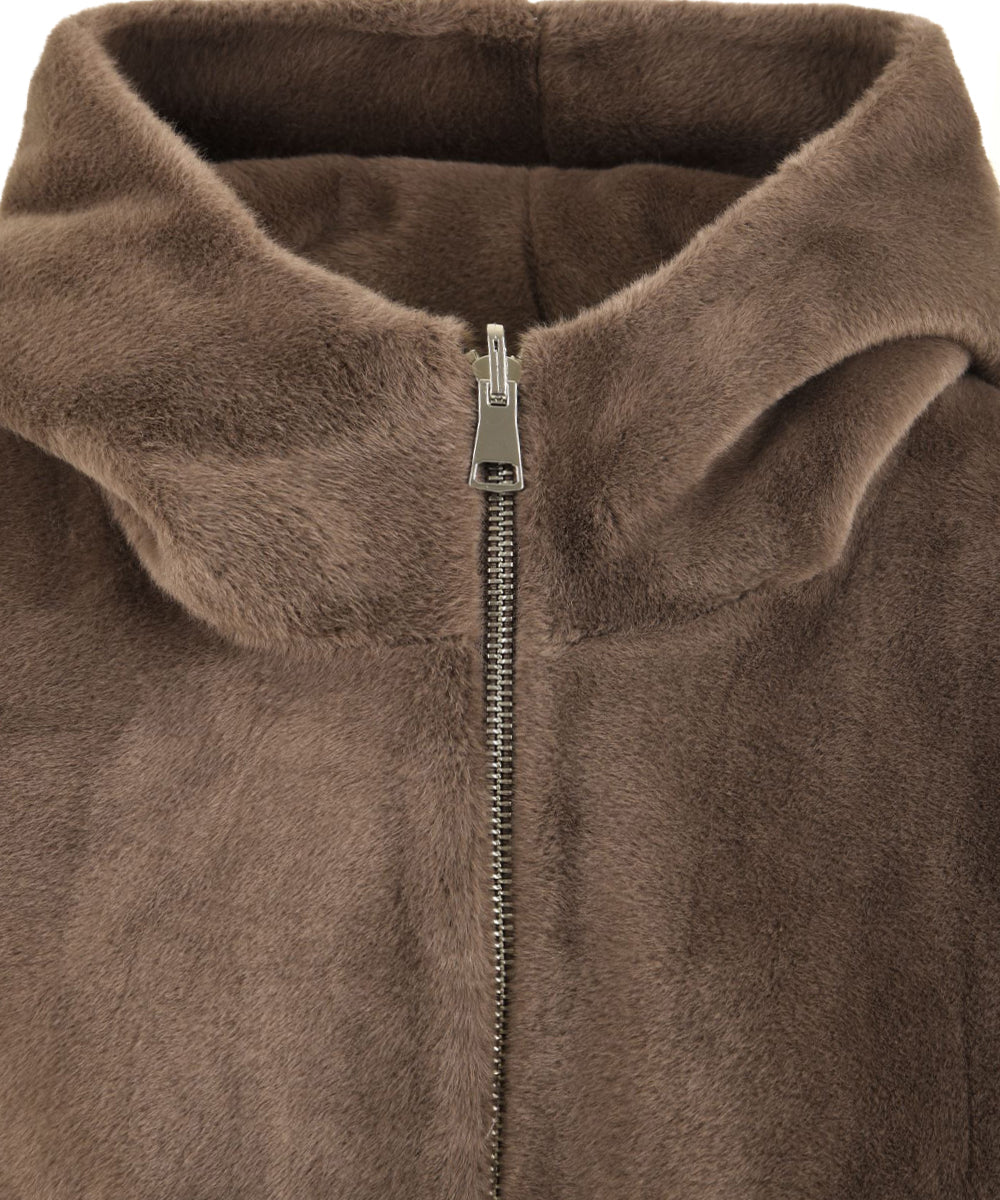 Giubbotto reversibile Cape Poly Mink LOU ANDREA Donna - Marrone