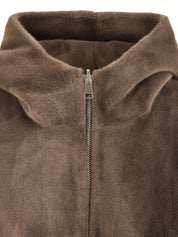 Giubbotto reversibile Cape Poly Mink LOU ANDREA Donna - Marrone