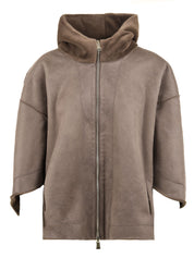 Giubbotto reversibile Cape Poly Mink LOU ANDREA Donna - Marrone