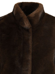 Gilet a collo alto LOU ANDREA Donna - Marrone