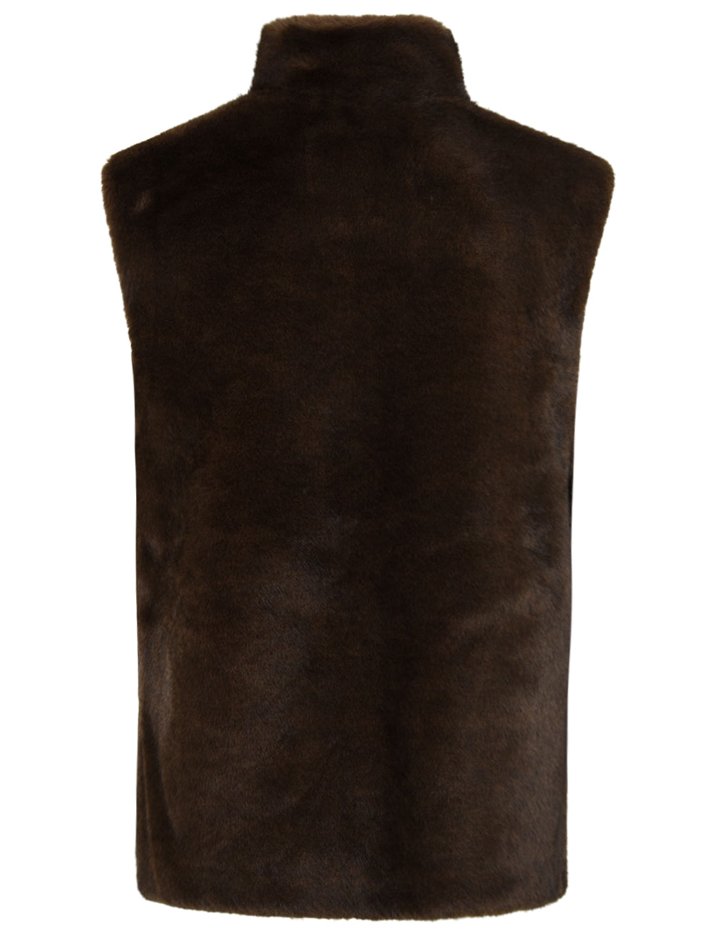 Gilet a collo alto LOU ANDREA Donna - Marrone