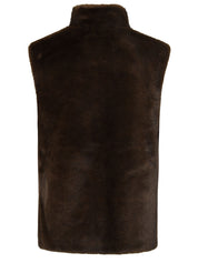 Gilet a collo alto LOU ANDREA Donna - Marrone