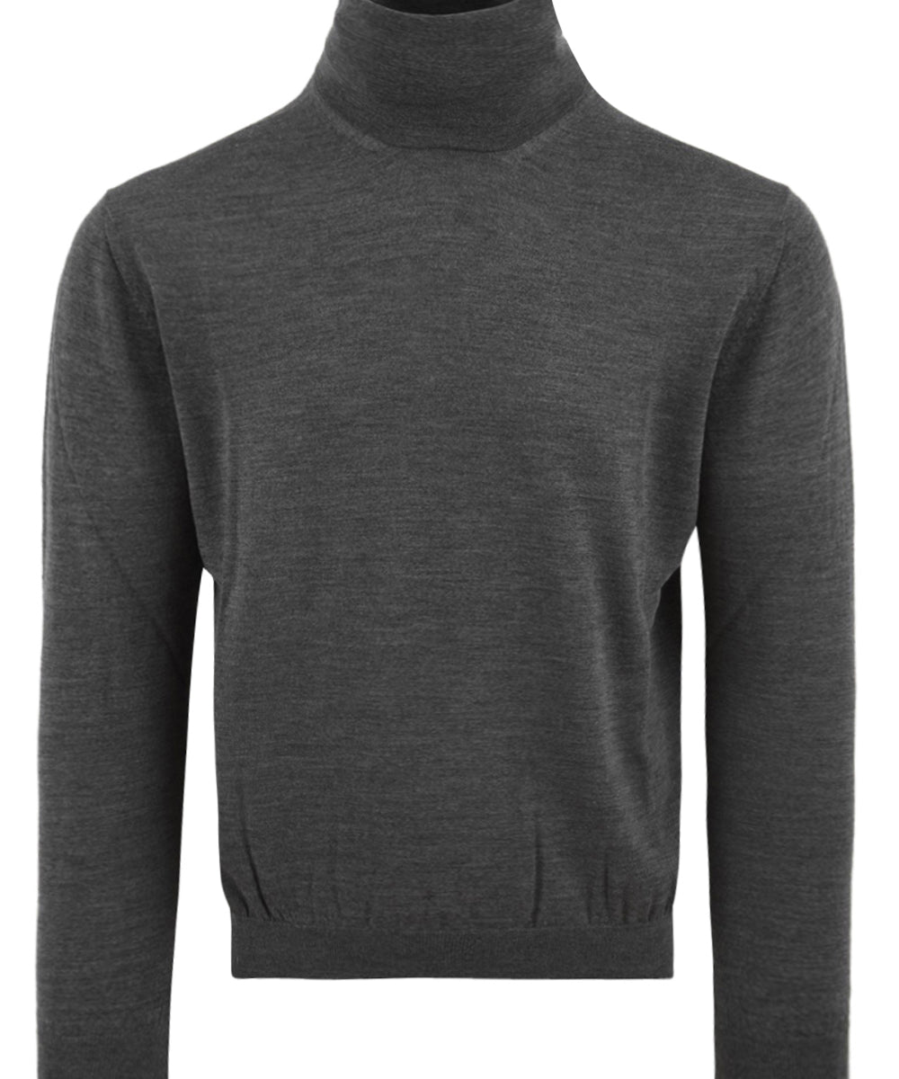 Maglione collo alto in lana vergine MALO Uomo - Grigio