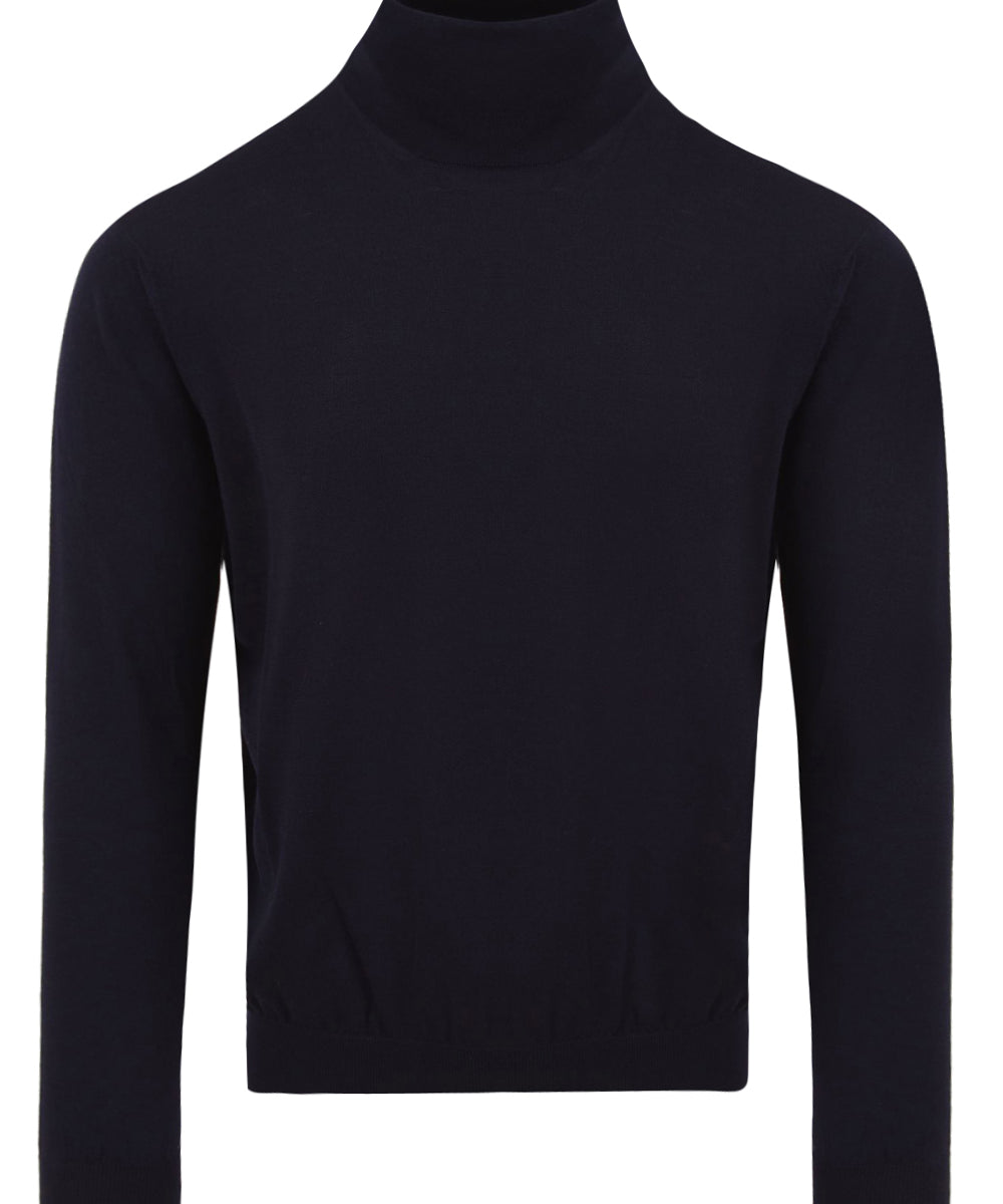 Maglione collo alto in lana vergine MALO Uomo - Blue
