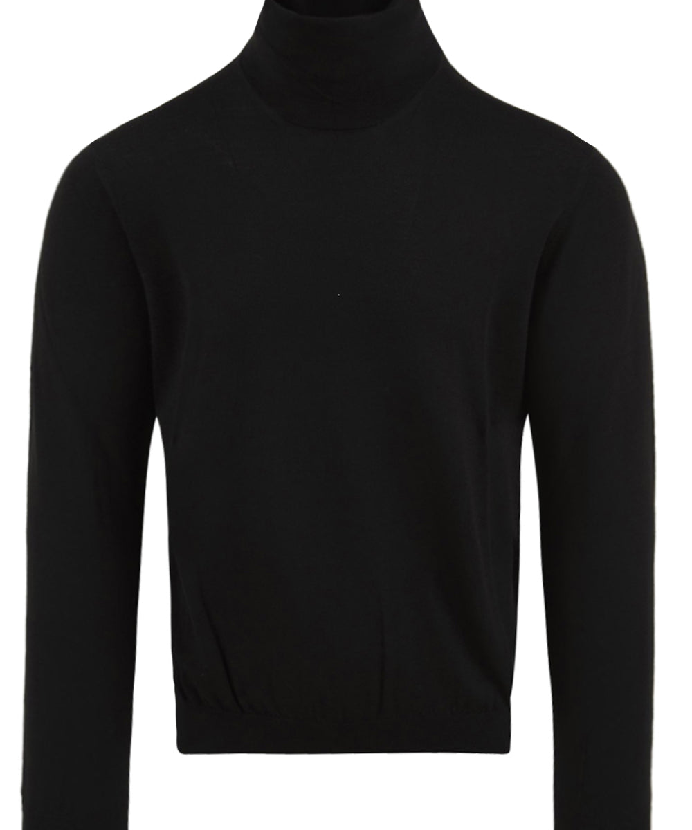 Maglione collo alto in lana vergine MALO Uomo - Nero