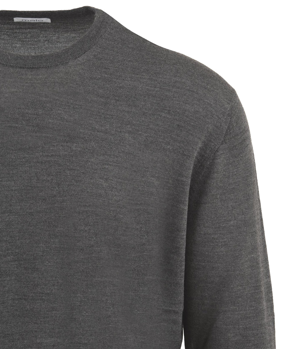 Maglione girocollo in lana vergine MALO Uomo - Grigio