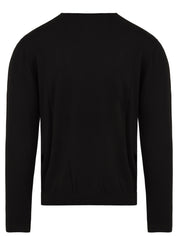 Maglione girocollo in lana vergine MALO Uomo - Nero