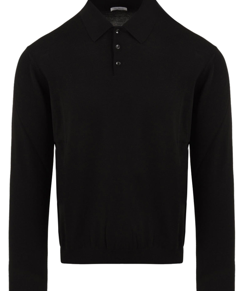 Polo in lana vergine MALO Uomo - Nero