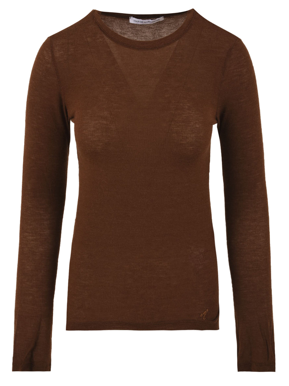 Maglia Girocollo in maglina luce MAR DE MARGARITAS Donna - Marrone