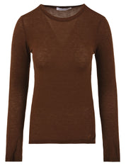 Maglia Girocollo in maglina luce MAR DE MARGARITAS Donna - Marrone