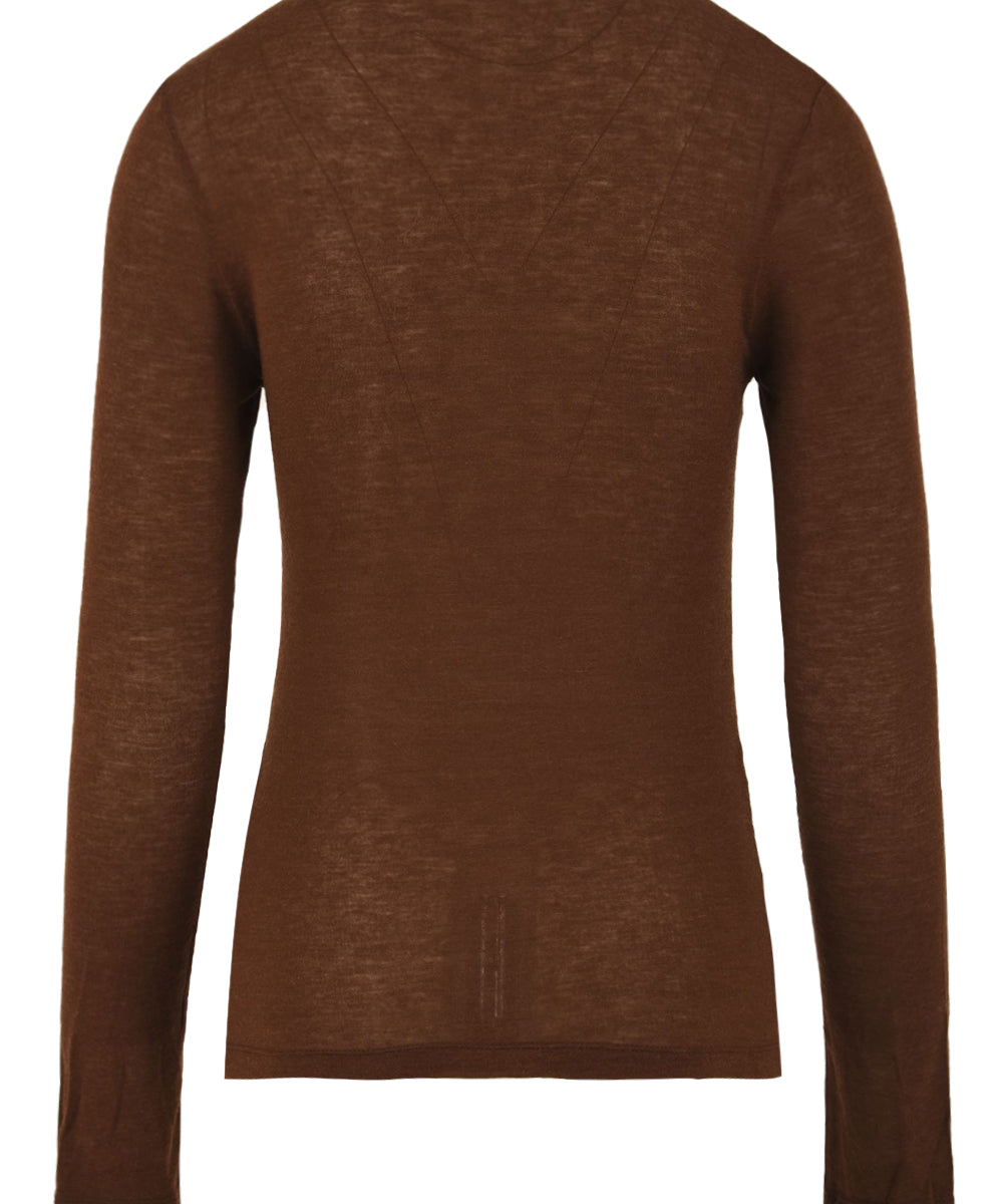 Maglia Girocollo in maglina luce MAR DE MARGARITAS Donna - Marrone