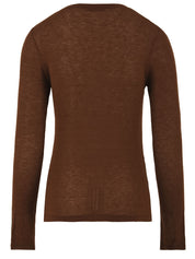 Maglia Girocollo in maglina luce MAR DE MARGARITAS Donna - Marrone