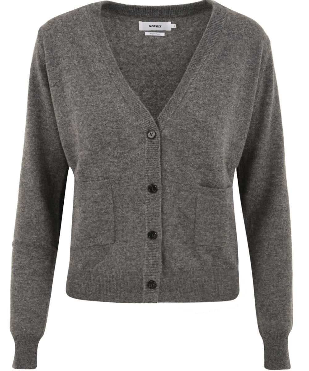 Cardigan Ava in Cashmere NOT SHY Donna - Grigio