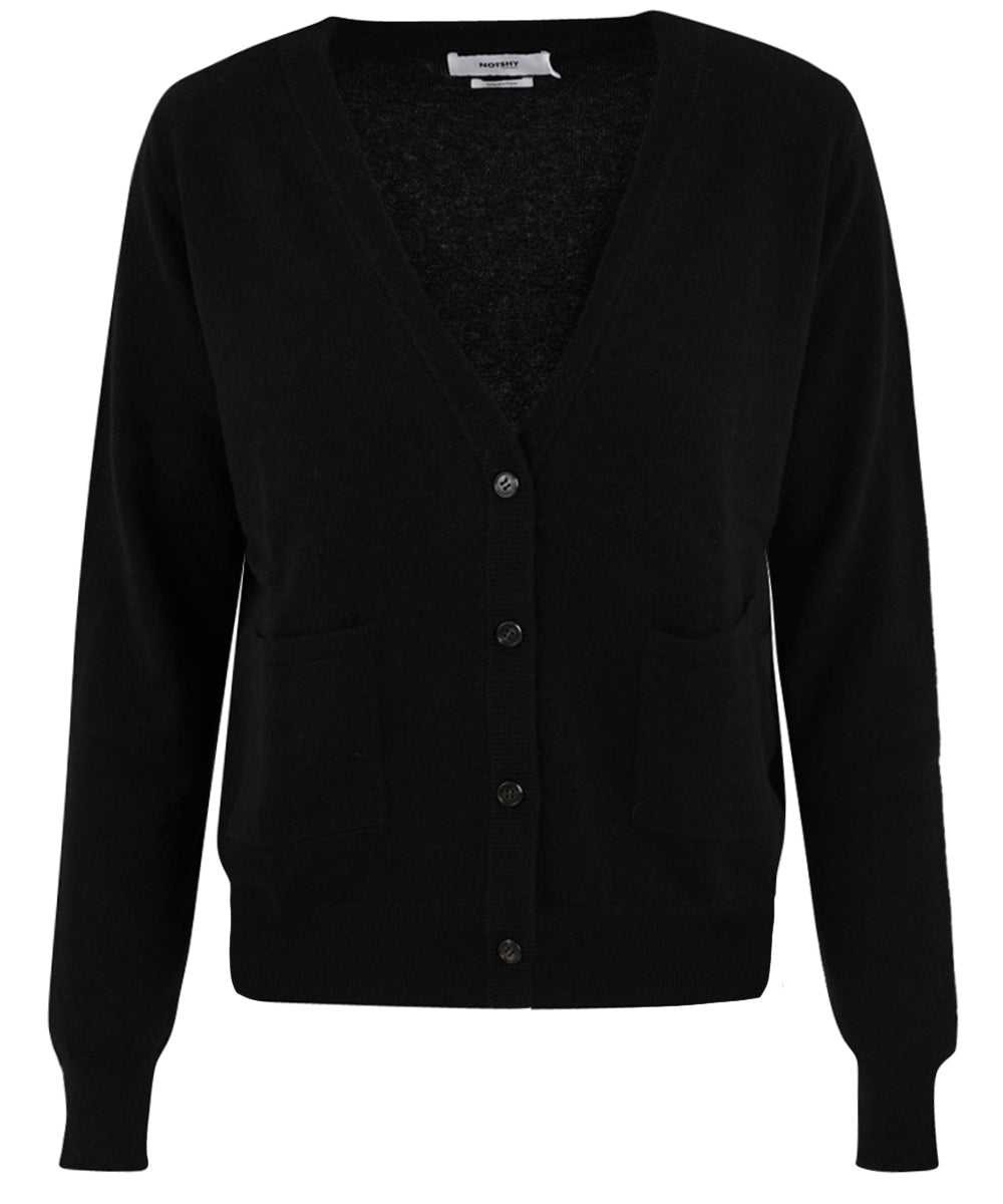 Cardigan Ava in Cashmere NOT SHY Donna - Nero