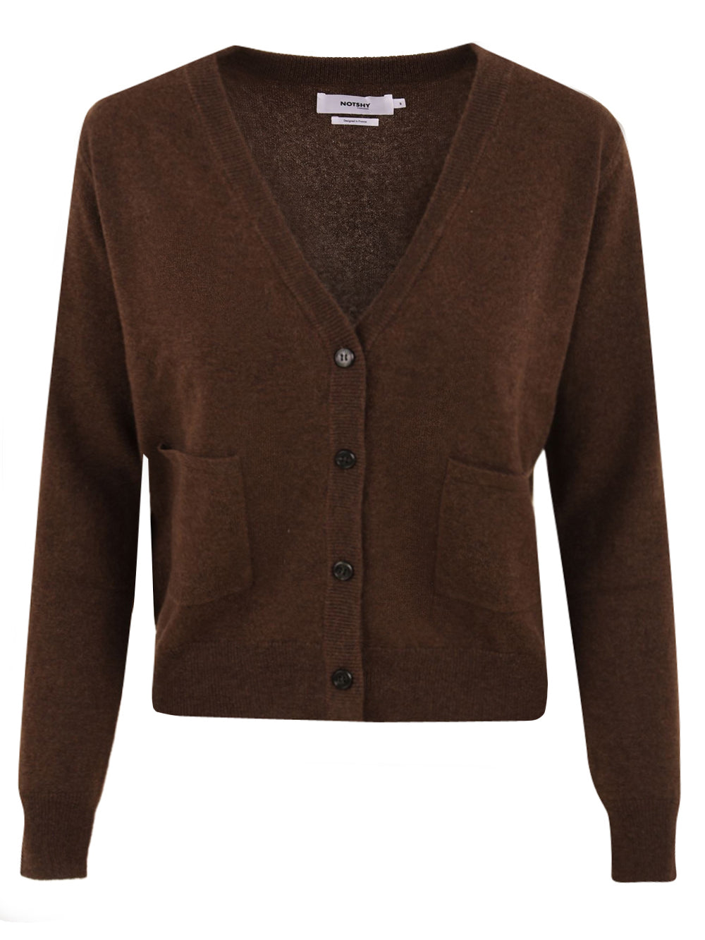 Cardigan Ava in Cashmere NOT SHY Donna - Marrone