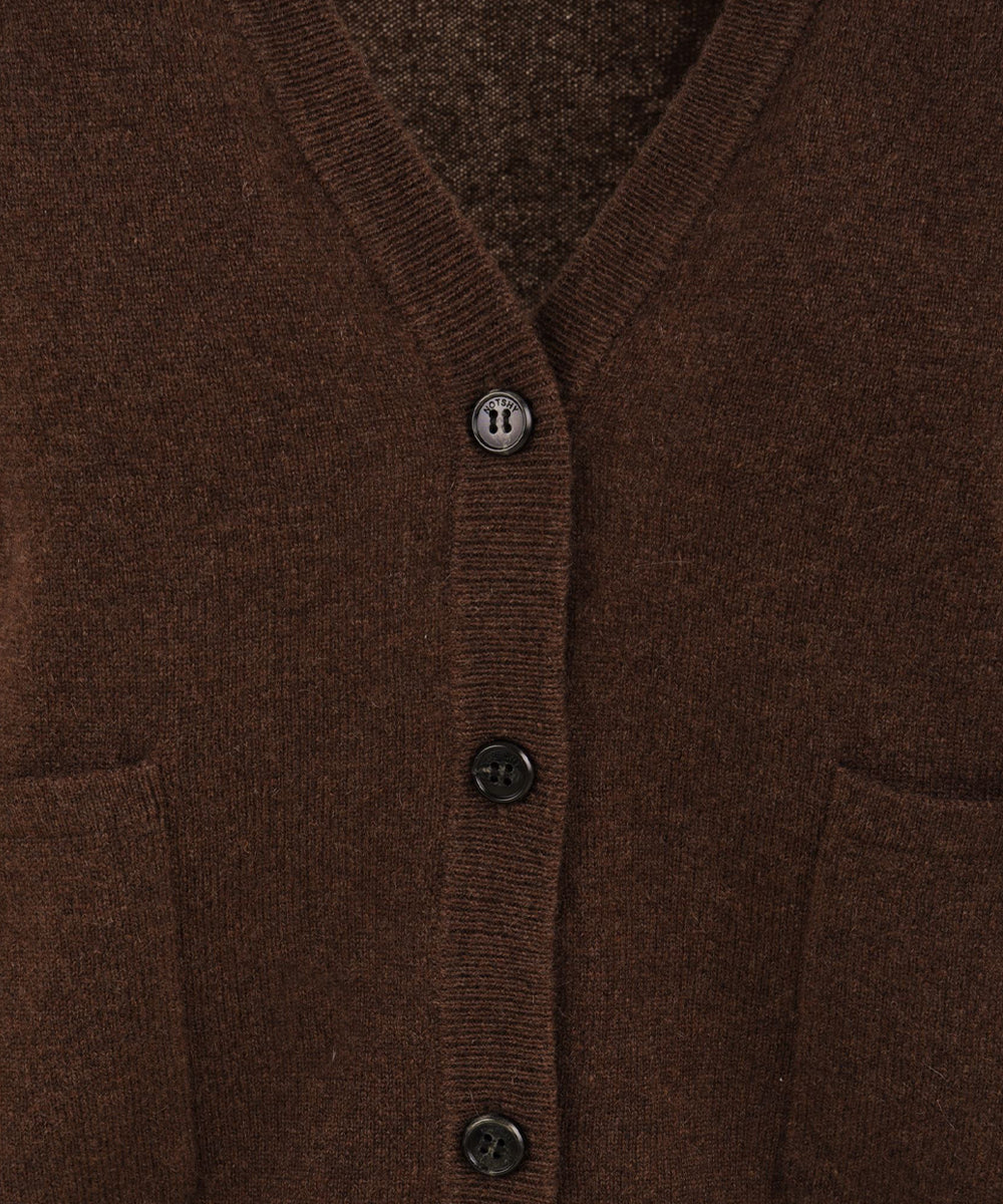 Cardigan Ava in Cashmere NOT SHY Donna - Marrone