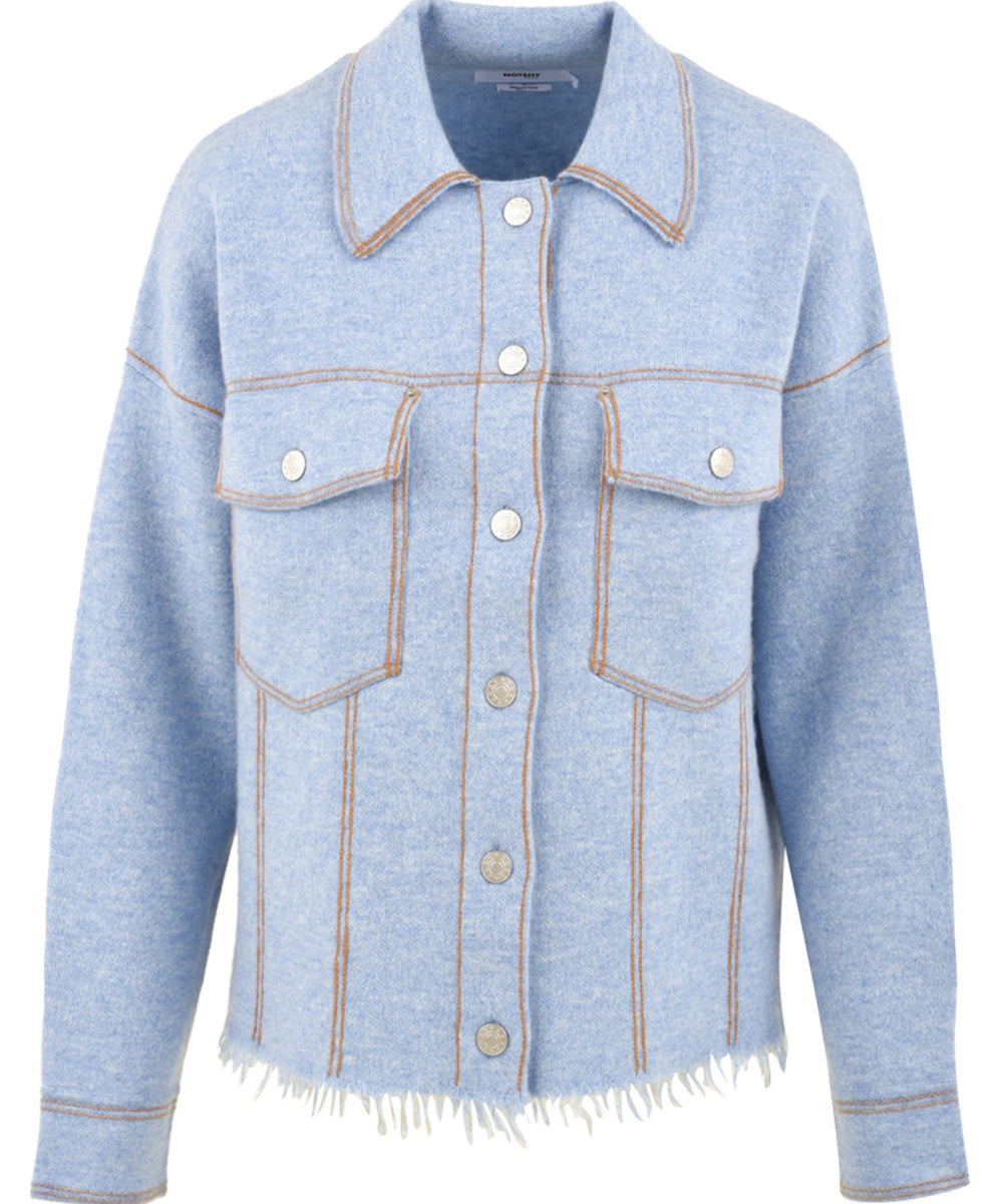 Giubbotto Levo Boxy in Cashmere NOT SHY Donna - Blue