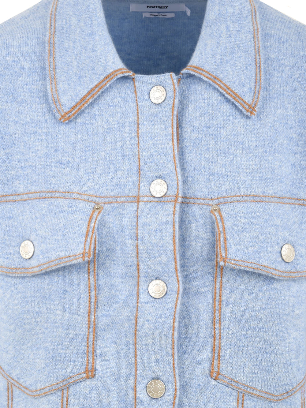 Giubbotto Levo Boxy in Cashmere NOT SHY Donna - Blue