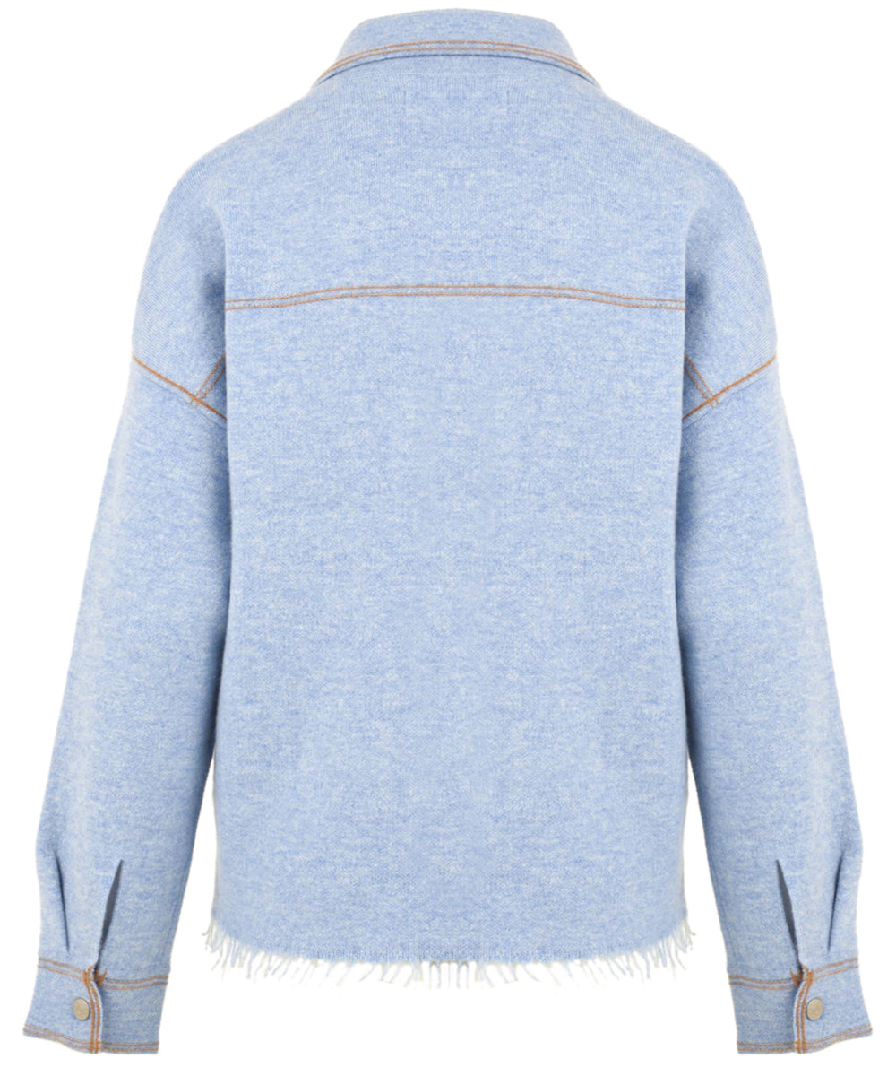 Giubbotto Levo Boxy in Cashmere NOT SHY Donna - Blue