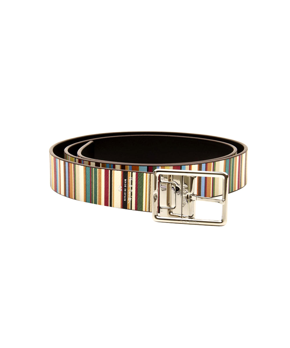Cintura reversibile Cut to Fit Signature Stripe PAUL SMITH Uomo - Multicolore