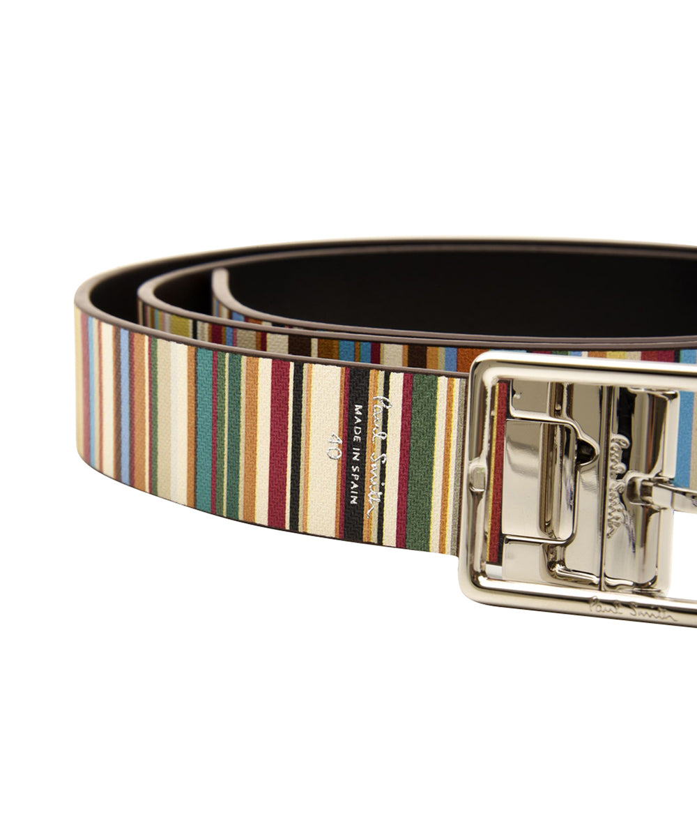 Cintura reversibile Cut to Fit Signature Stripe PAUL SMITH Uomo - Multicolore