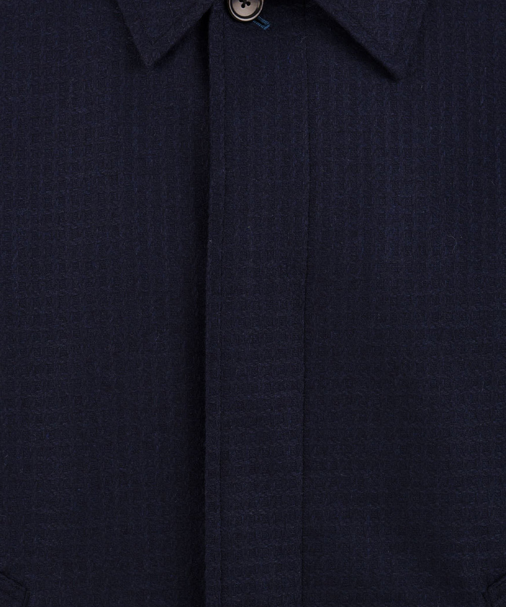 Cappotto Wool-Blend Check PAUL SMITH Uomo - Blue