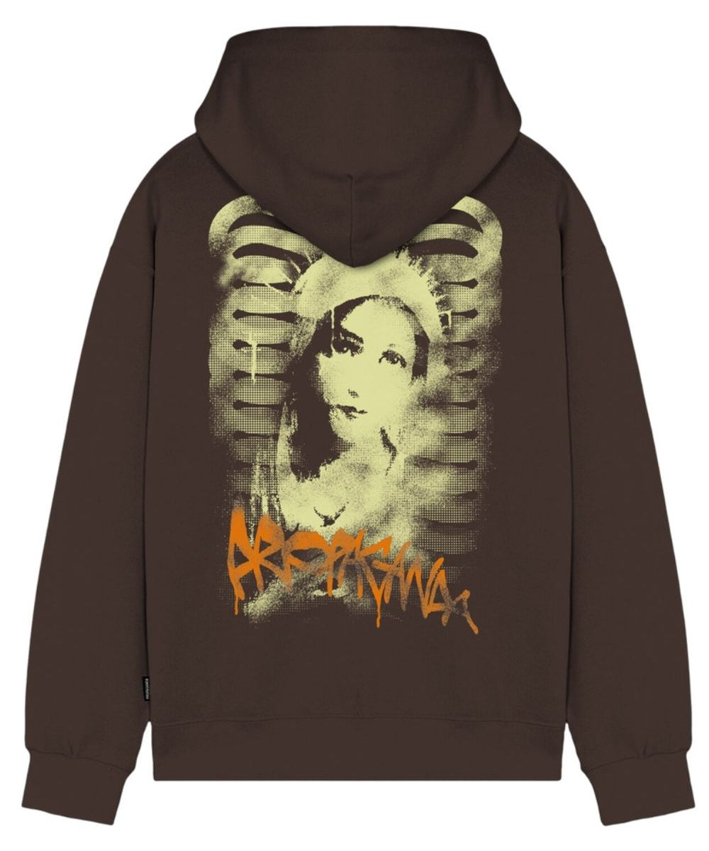 Felpa con cappuccio Ribs Stencil PROPAGANDA Uomo - Marrone