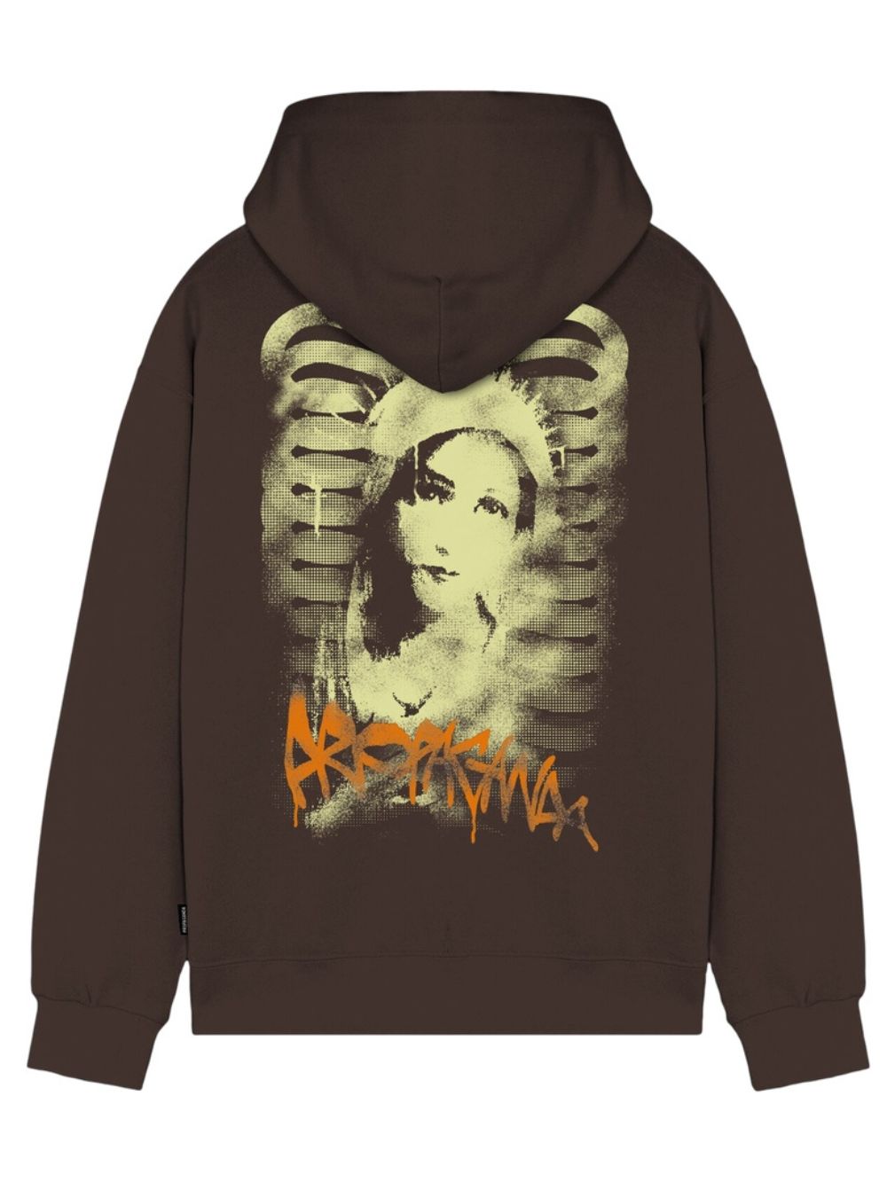 Felpa con cappuccio Ribs Stencil PROPAGANDA Uomo - Marrone