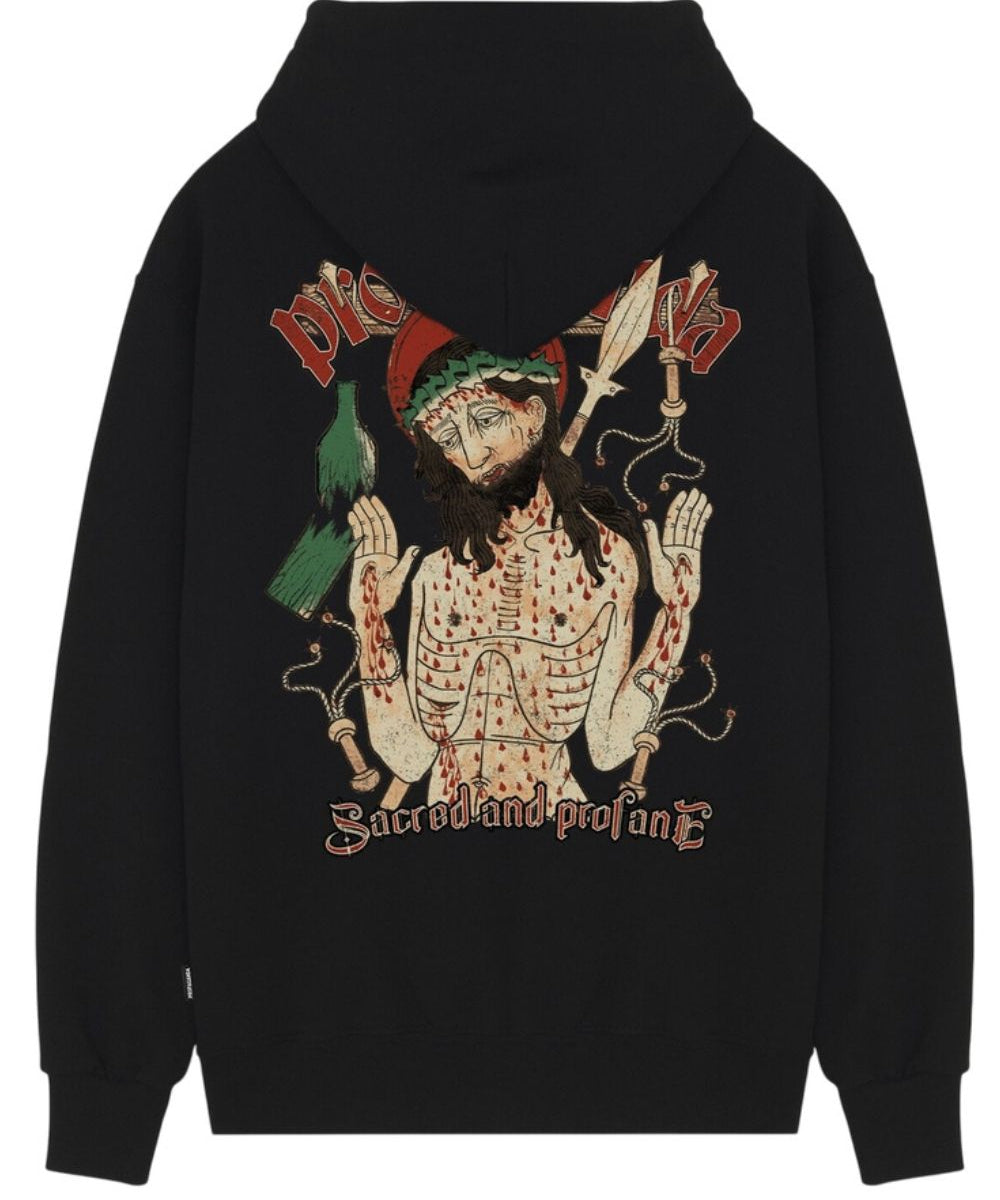 Felpa con cappuccio Sorrow PROPAGANDA Uomo - Nero