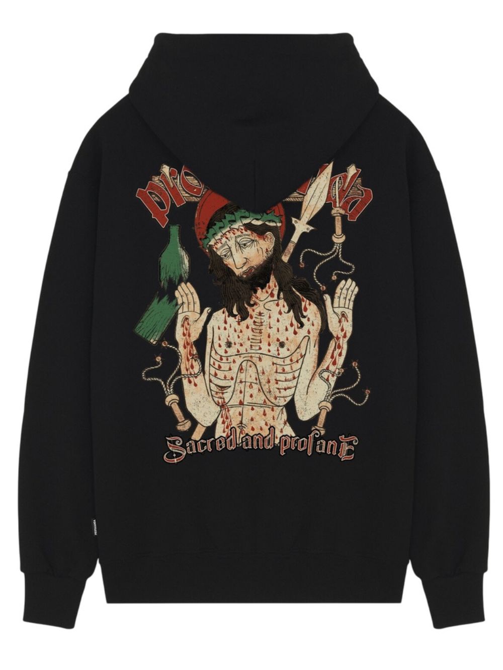 Felpa con cappuccio Sorrow PROPAGANDA Uomo - Nero