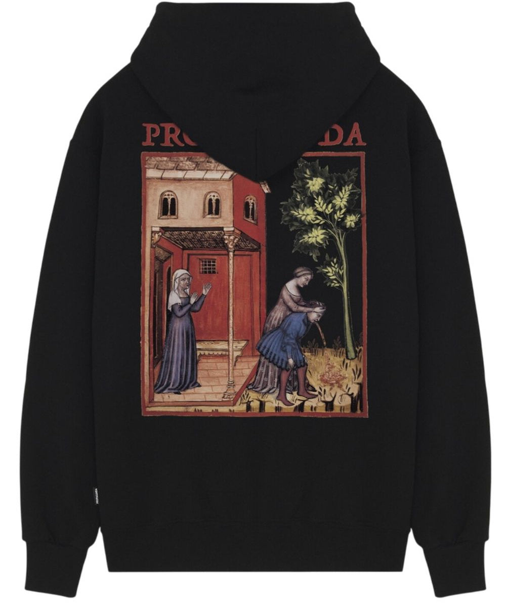 Felpa con cappuccio Puke PROPAGANDA Uomo - Nero