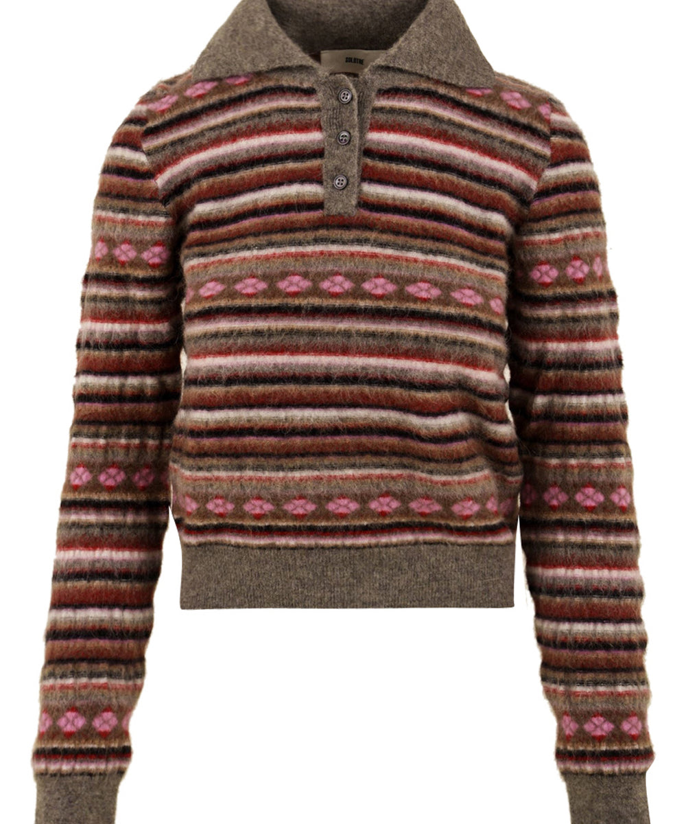 Polo maniche lunghe SOLOTRE Donna - Grigio