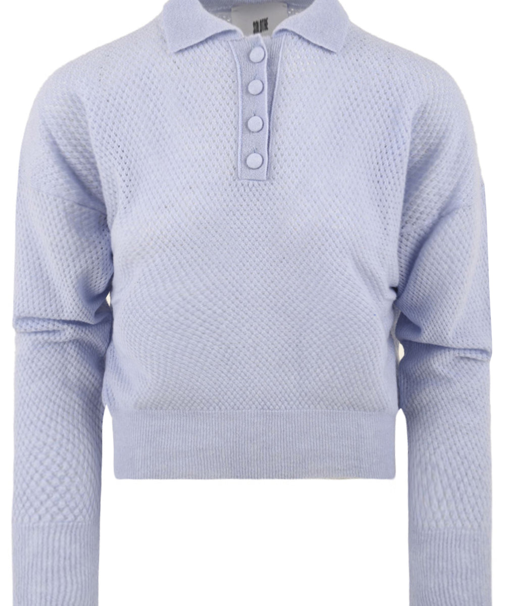 Polo maniche lunghe SOLOTRE Donna - Blue