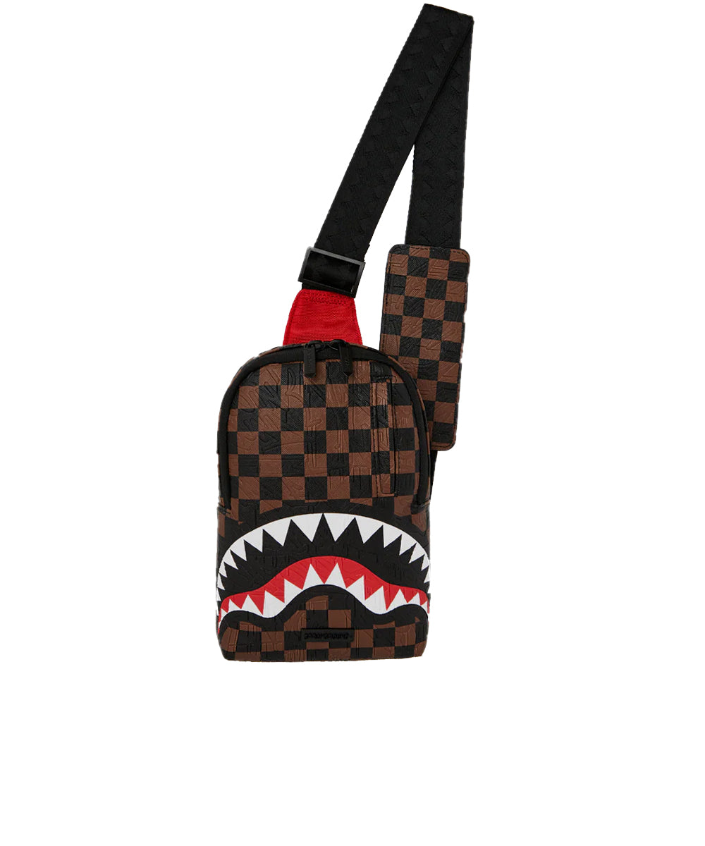 Tracolla Check 2 Emboss SPRAYGROUND Unisex - Marrone