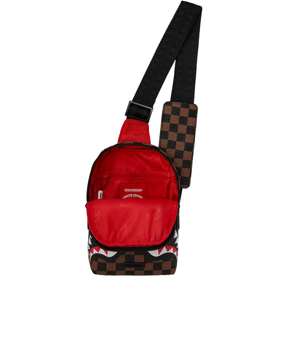 Tracolla Check 2 Emboss SPRAYGROUND Unisex - Marrone