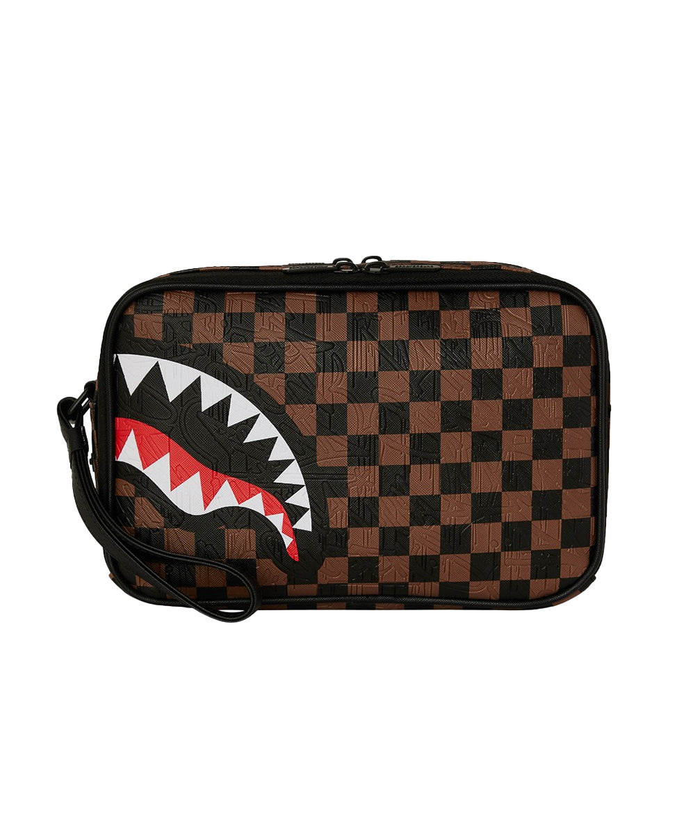 Pochette Check 2 Emboss Toiletry SPRAYGROUND Unisex - Marrone