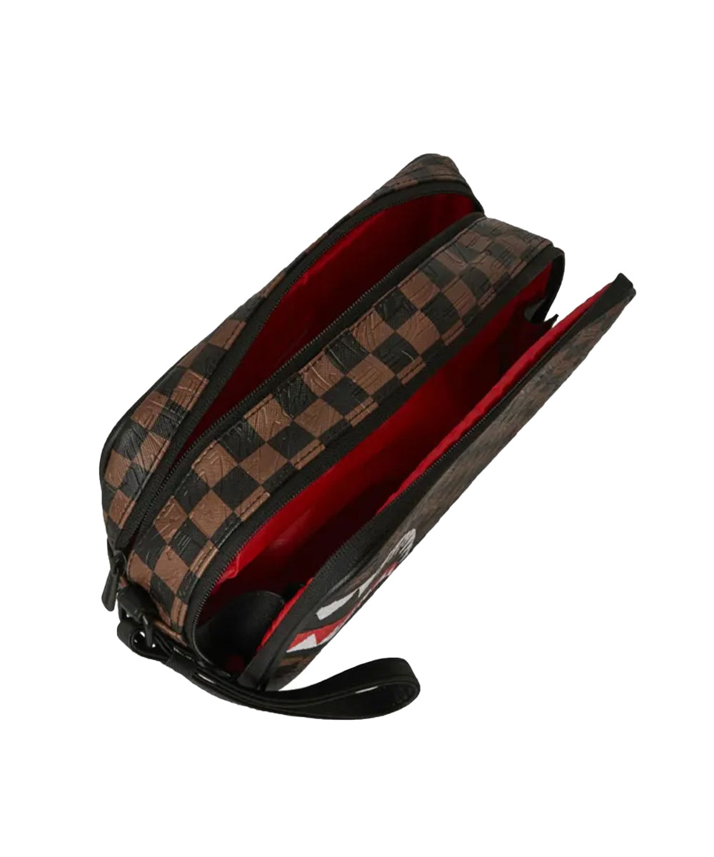 Pochette Check 2 Emboss Toiletry SPRAYGROUND Unisex - Marrone
