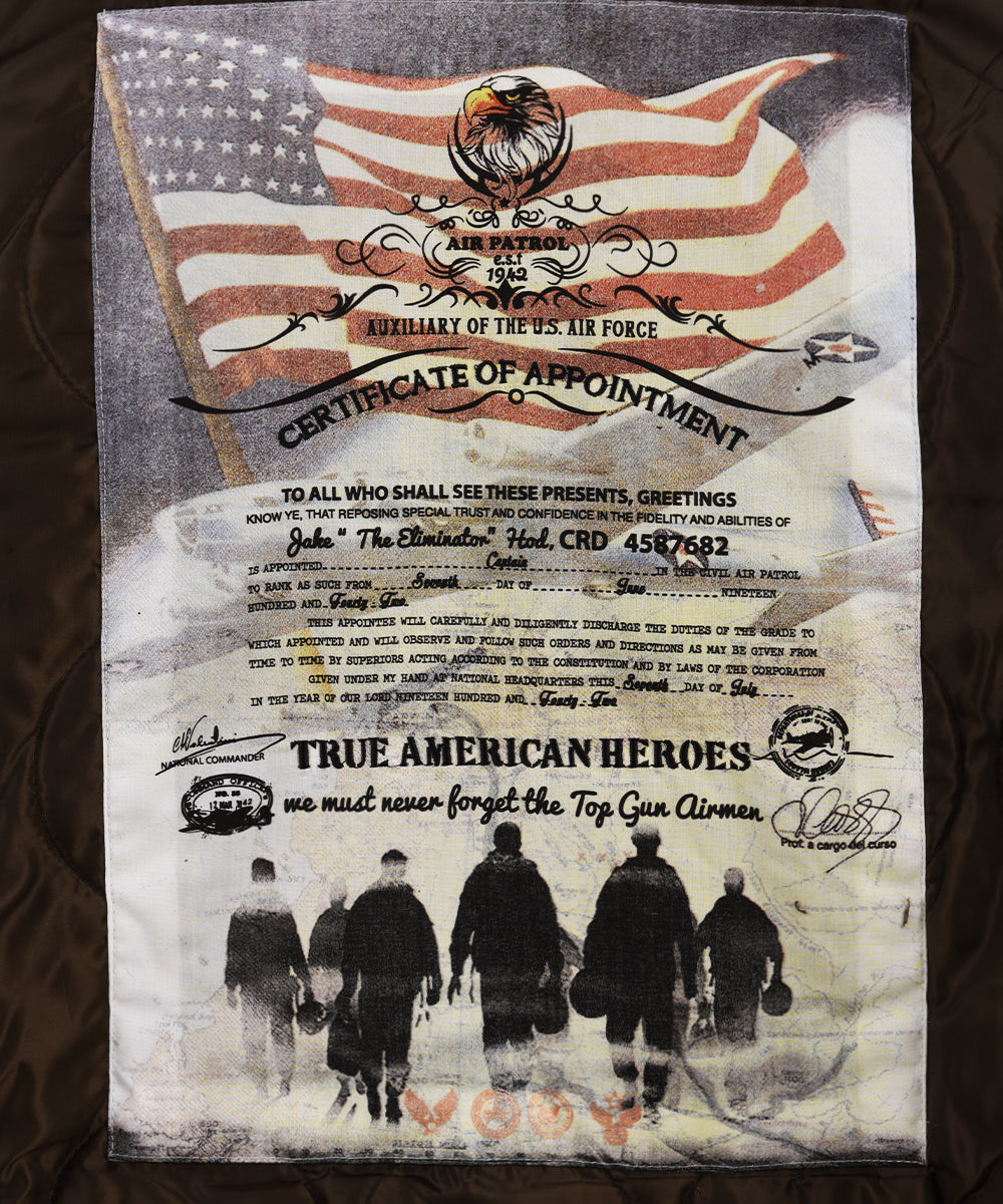 Bomber University Wildcats TOP GUN Uomo - Marrone