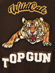 Bomber University Wildcats TOP GUN Uomo - Marrone