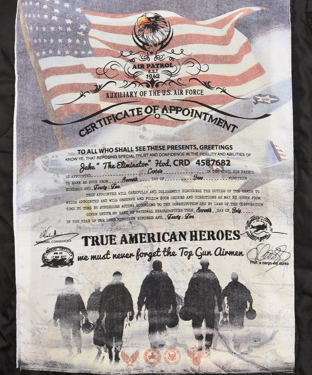 Bomber University Goat TOP GUN Uomo - Nero